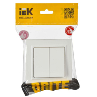 Выключатель проходной 2-кл. СП BRITE ВС10-2-6-БрБ 10А механизм бел. IEK BR-V22-0-10-K01 ТехноИмпульс