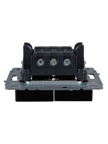 Выключатель проходной 2-кл. СП BRITE ВС10-2-6-БрЧ 10А механизм черн. IEK BR-V22-0-10-K02 ТехноИмпульс