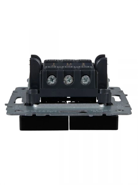 Выключатель проходной 2-кл. СП BRITE ВС10-2-6-БрЧ 10А механизм черн. IEK BR-V22-0-10-K02 ТехноИмпульс