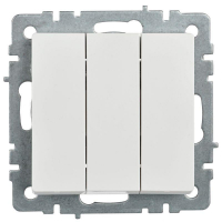 Выключатель 3-кл. СП BRITE ВС10-3-0-БрБ 10А механизм бел. IEK BR-V30-0-10-K01 ТехноИмпульс