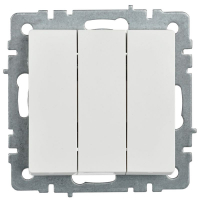 Выключатель 3-кл. СП BRITE ВС10-3-0-БрБ 10А механизм бел. IEK BR-V30-0-10-K01 ТехноИмпульс