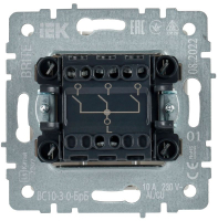 Выключатель 3-кл. СП BRITE ВС10-3-0-БрБ 10А механизм бел. IEK BR-V30-0-10-K01 ТехноИмпульс