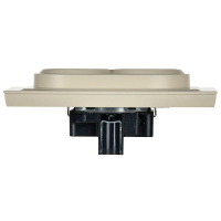 Розетка 2-м СП BRITE РС12-3-БрКр 16А в сборе с заземл. без защ. шторок беж. IEK BR-R21-16-K10-F ТехноИмпульс