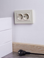 Розетка 2-м СП BRITE РС12-3-БрКр 16А в сборе с заземл. без защ. шторок беж. IEK BR-R21-16-K10-F ТехноИмпульс