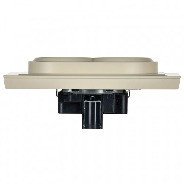 Розетка 2-м СП BRITE РС12-3-БрКр 16А в сборе с заземл. без защ. шторок беж. IEK BR-R21-16-K10-F ТехноИмпульс