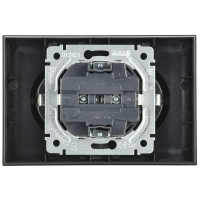 Розетка 2-м СП BRITE РСш12-3-БрЧ 16А в сборе с заземл. защ. шторки черн. IEK BR-R24-16-K02-F ТехноИмпульс