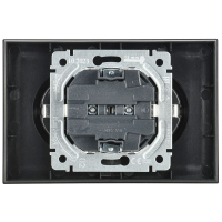 Розетка 2-м СП BRITE РСш12-3-БрЧ 16А в сборе с заземл. защ. шторки черн. IEK BR-R24-16-K02-F ТехноИмпульс