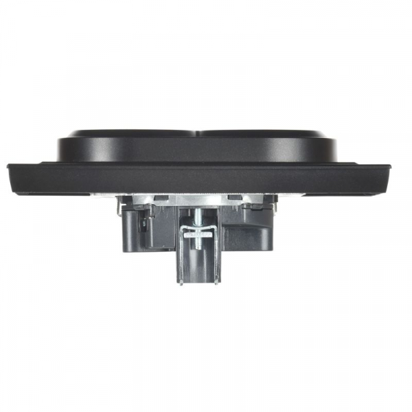 Розетка 2-м СП BRITE РСш12-3-БрЧ 16А в сборе с заземл. защ. шторки черн. IEK BR-R24-16-K02-F ТехноИмпульс