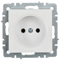 Розетка BRITE РС10-1-0-БрБ 10А без заземл. без защ. шторок механизм бел. IEK BR-R10-10-K01 ТехноИмпульс