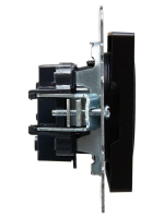 Розетка BRITE РС10-1-0-БрЧ 10А без заземл. без защ. шторок механизм черн. IEK BR-R10-10-K02 ТехноИмпульс