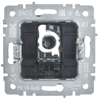 Розетка компьютерная СП RJ45 кат.5E BRITE РК10-БрБ механизм бел. IEK BR-K10-1-K01 ТехноИмпульс