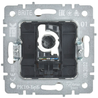 Розетка компьютерная СП RJ45 кат.5E BRITE РК10-БрБ механизм бел. IEK BR-K10-1-K01 ТехноИмпульс