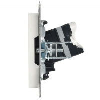 Розетка компьютерная СП RJ45 кат.5E BRITE РК10-БрБ механизм бел. IEK BR-K10-1-K01 ТехноИмпульс