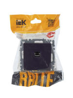 Розетка компьютерная СП RJ45 кат.5E BRITE РК10-БрЧ механизм черн. IEK BR-K10-1-K02 ТехноИмпульс