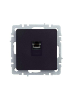 Розетка компьютерная СП RJ45 кат.5E BRITE РК10-БрЧ механизм черн. IEK BR-K10-1-K02 ТехноИмпульс