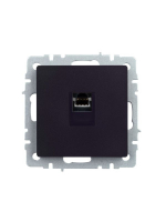 Розетка компьютерная СП RJ45 кат.5E BRITE РК10-БрЧ механизм черн. IEK BR-K10-1-K02 ТехноИмпульс