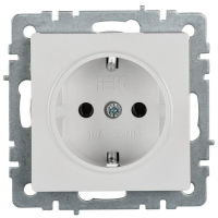 Розетка BRITE РС11-1-0-БрБ 16А с заземл. без защ. шторки механизм бел. IEK BR-R11-16-K01 ТехноИмпульс