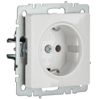 Розетка BRITE РС11-1-0-БрБ 16А с заземл. без защ. шторки механизм бел. IEK BR-R11-16-K01 ТехноИмпульс