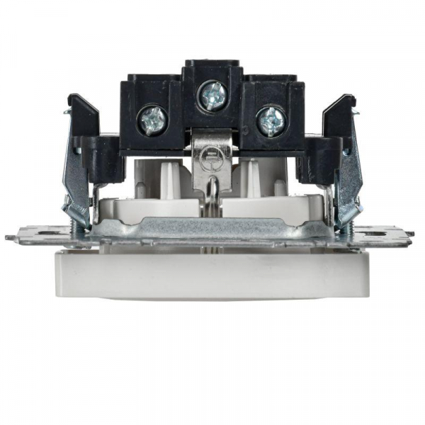 Розетка BRITE РС11-1-0-БрБ 16А с заземл. без защ. шторки механизм бел. IEK BR-R11-16-K01 ТехноИмпульс