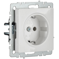 Розетка BRITE РС11-1-0-БрБ 16А с заземл. без защ. шторки механизм бел. IEK BR-R11-16-K01 ТехноИмпульс