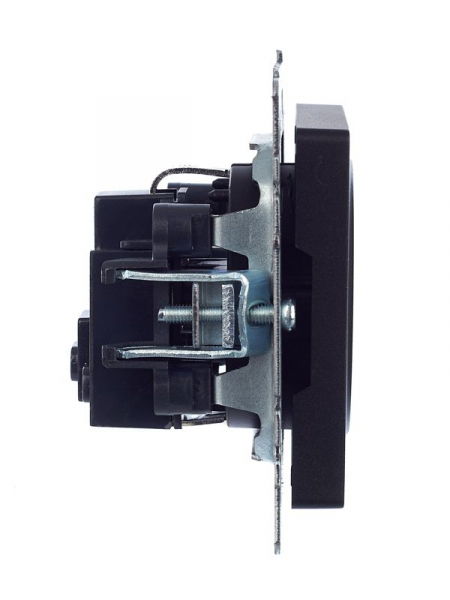 Розетка BRITE РС11-1-0-БрЧ 16А с заземл. без защ. шторки механизм черн. IEK BR-R11-16-K02 ТехноИмпульс