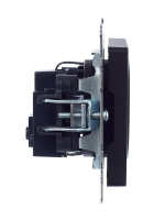 Розетка BRITE РС11-1-0-БрЧ 16А с заземл. без защ. шторки механизм черн. IEK BR-R11-16-K02 ТехноИмпульс