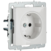 Розетка BRITE РС14-1-0-БрБ 16А с заземл. защ. шторки механизм бел. IEK BR-R14-16-K01 ТехноИмпульс