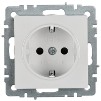 Розетка BRITE РС14-1-0-БрБ 16А с заземл. защ. шторки механизм бел. IEK BR-R14-16-K01 ТехноИмпульс
