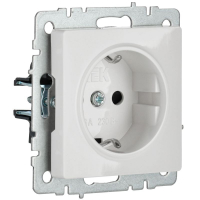 Розетка BRITE РС14-1-0-БрБ 16А с заземл. защ. шторки механизм бел. IEK BR-R14-16-K01 ТехноИмпульс