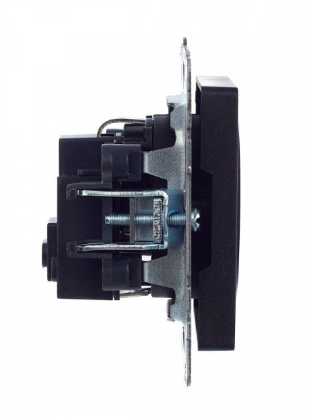 Розетка BRITE РС14-1-0-БрЧ 16А с заземл. защ. шторки механизм черн. IEK BR-R14-16-K02 ТехноИмпульс