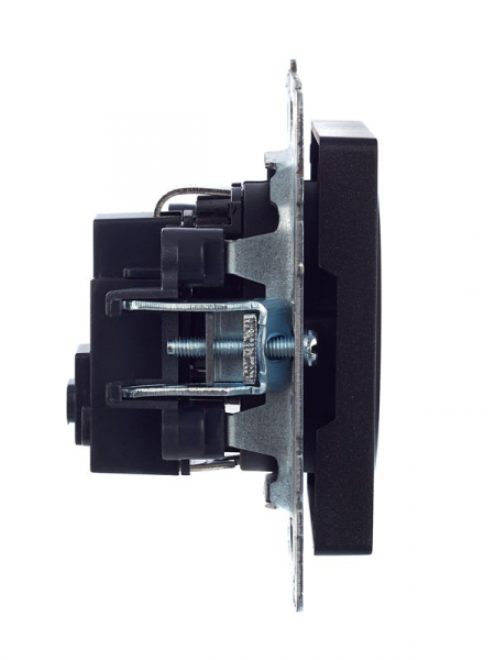 Розетка BRITE РС14-1-0-БрЧ 16А с заземл. защ. шторки механизм черн. IEK BR-R14-16-K02 ТехноИмпульс