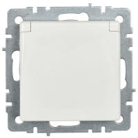 Розетка BRITE РСбш10-3-44-БрБ 16А IP44 с заземл. защ. шторки с крышкой механизм бел. IEK BR-R16-16-44-K01 ТехноИмпульс