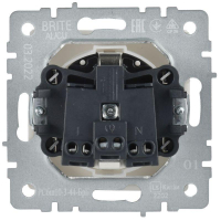 Розетка BRITE РСбш10-3-44-БрБ 16А IP44 с заземл. защ. шторки с крышкой механизм бел. IEK BR-R16-16-44-K01 ТехноИмпульс