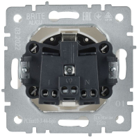 Розетка BRITE РСбш10-3-44-БрБ 16А IP44 с заземл. защ. шторки с крышкой механизм бел. IEK BR-R16-16-44-K01 ТехноИмпульс