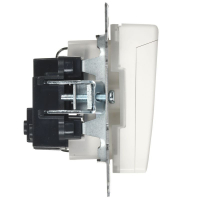 Розетка BRITE РСбш10-3-44-БрБ 16А IP44 с заземл. защ. шторки с крышкой механизм бел. IEK BR-R16-16-44-K01 ТехноИмпульс