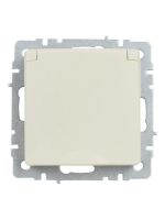 Розетка BRITE РСбш10-3-44-БрКр 16А IP44 с заземл. защ. шторки с крышкой механизм беж. IEK BR-R16-16-44-K10 ТехноИмпульс