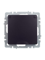 Розетка BRITE РСбш10-3-44-БрЧ 16А IP44 с заземл. защ. шторки с крышкой механизм черн. IEK BR-R16-16-44-K02 ТехноИмпульс