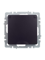 Розетка BRITE РСбш10-3-44-БрЧ 16А IP44 с заземл. защ. шторки с крышкой механизм черн. IEK BR-R16-16-44-K02 ТехноИмпульс