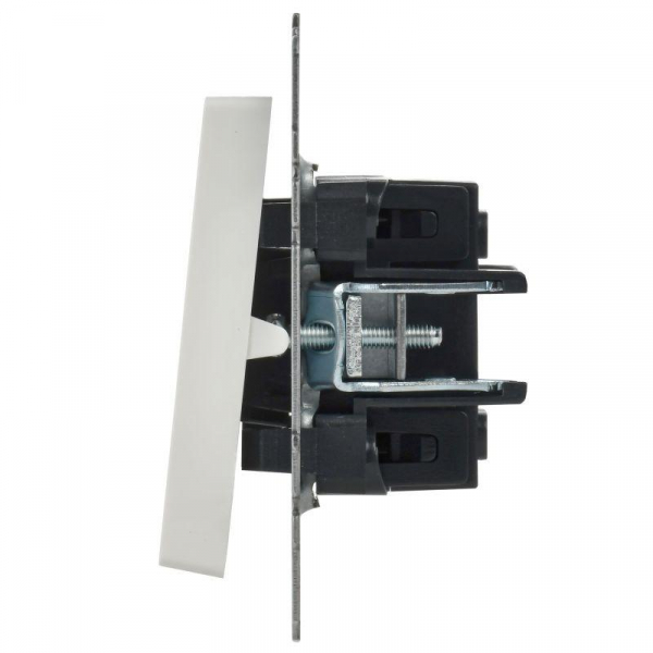 Выключатель 2-кл. СП BRITE ВС10-2-1-БрБ 10А с индик. механизм бел. IEK BR-V20-1-10-K01 ТехноИмпульс