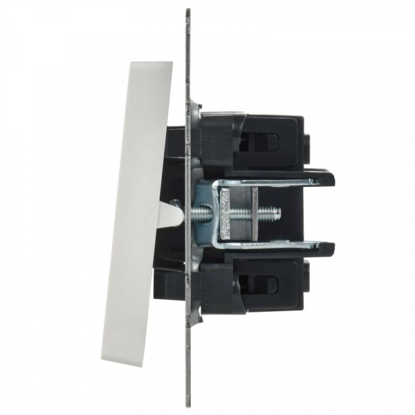 Выключатель 2-кл. СП BRITE ВС10-2-1-БрБ 10А с индик. механизм бел. IEK BR-V20-1-10-K01 ТехноИмпульс