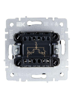 Выключатель 2-кл. СП BRITE ВС10-2-1-БрЧ 10А с индик. механизм черн. IEK BR-V20-1-10-K02 ТехноИмпульс