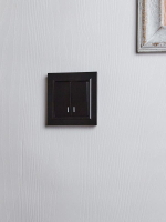 Выключатель 2-кл. СП BRITE ВС10-2-1-БрЧ 10А с индик. механизм черн. IEK BR-V20-1-10-K02 ТехноИмпульс