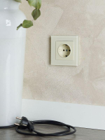 Розетка BRITE РС11-1-0-БрКр 16А с заземл. без защ. шторки механизм беж. IEK BR-R11-16-K10 ТехноИмпульс