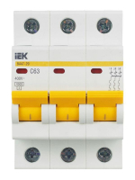 Выключатель автоматический модульный 3п C 63А 4.5кА ВА47-29 KARAT IEK MVA20-3-063-C ТехноИмпульс
