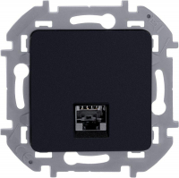 Розетка компьютерная Inspiria RJ45 кат.5E UTP антрацит IEK 673828 ТехноИмпульс