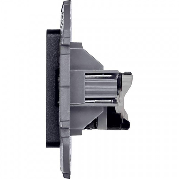 Розетка компьютерная Inspiria RJ45 кат.5E UTP антрацит IEK 673828 ТехноИмпульс