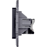 Розетка компьютерная Inspiria RJ45 кат.5E UTP антрацит IEK 673828 ТехноИмпульс