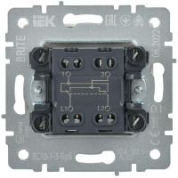 Выключатель перекрестный 1-кл. СП BRITE 10А ВС10-1-3-БрБ механизм бел. IEK BR-V13-0-10-K01 ТехноИмпульс