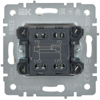 Выключатель перекрестный 1-кл. СП BRITE 10А ВС10-1-3-БрБ механизм бел. IEK BR-V13-0-10-K01 ТехноИмпульс