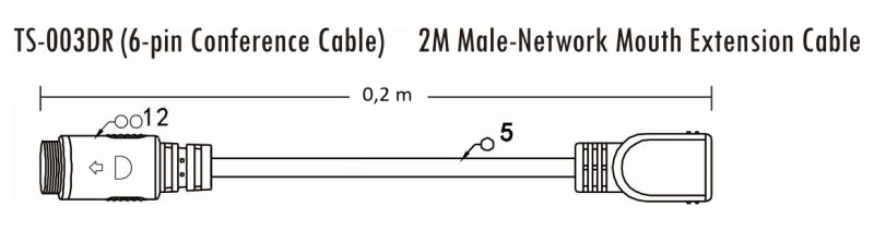 TS-003DR Удлинитель 0,2 м ТехноИмпульс